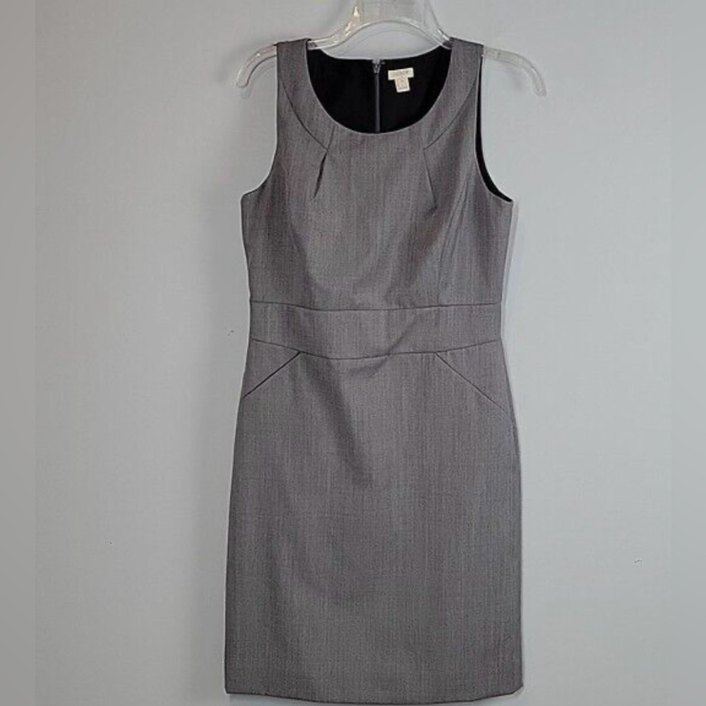 J.Crew Sleeveless Wool-blend Sheath Dress With Pockets, Size 8